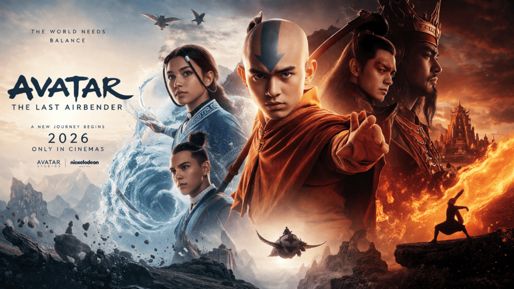 Avatar The Last Airbender movie explained Aang Katara Sokka poster 2026
