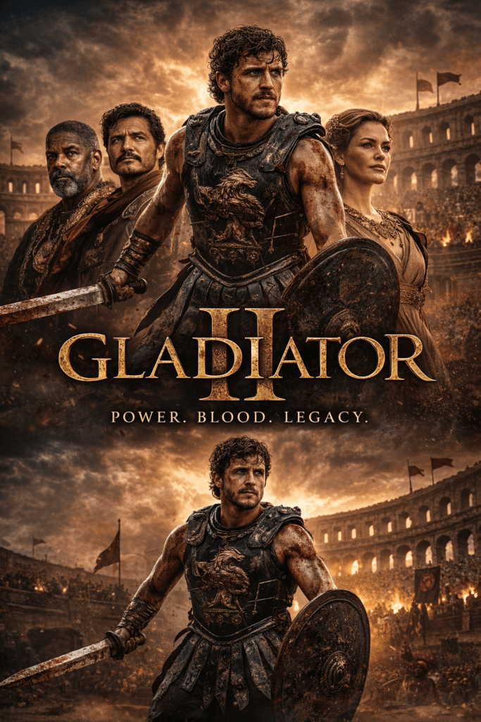 *Gladiator 2 movie explained featured image showing Lucius in Gladiator II*