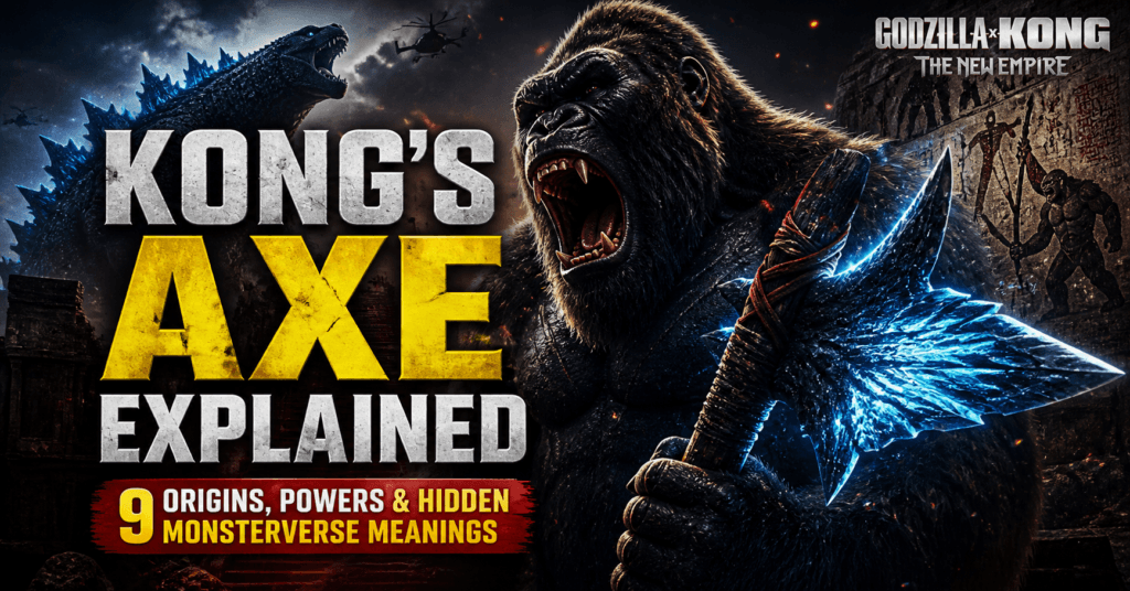 Kong’s Axe explained with glowing Hollow Earth weapon from Godzilla vs Kong MonsterVerse